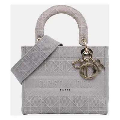 Dior Grey Medium Cannage Lady D-Lite