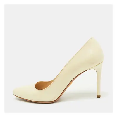 Prada Cream Patent Leather Pumps Size