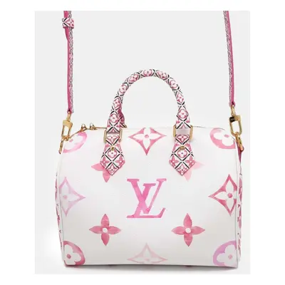 Louis Vuitton Rose Monogram Giant By The Pool Speedy Bandouliere Shoulder Bag