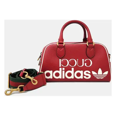 Gucci Red Leather X Adidas Duffel Bag