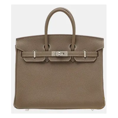 Hermes Etoupe Grey Togo Leather Birkin Bag