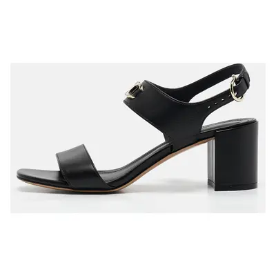 Salvatore Ferragamo Black Leather Cayla Ankle Strap Sandals Size