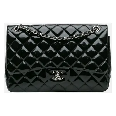 Chanel Black Patent Jumbo Classic Double Flap Bag