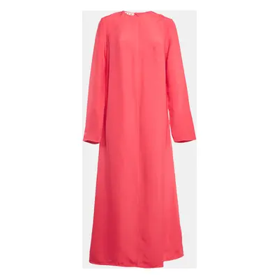 Marni Red Crepe Long Sleeve Maxi Dress