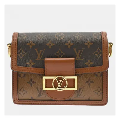 Louis Vuitton Monogram Reverse Dauphine Mini Brown Canvas Shoulder Bag