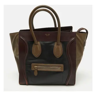 Celine Multicolor Leather Mini Luggage Tote