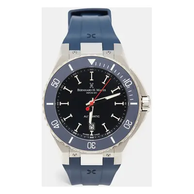 Bernhard H. Mayer Blue Ceramic Stainless Steel Rubber Limited Edition PowerMaster Blue BH44T/CW 