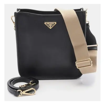 Prada Black Leather Shoulder Bag