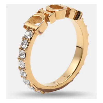 Dior Gold Tone Crystal Dio(r)evolution Ring