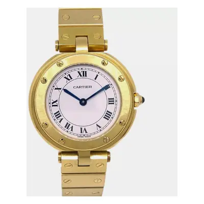 Cartier Gold 18k Yellow Gold Santos Quartz Women's Wristwatch mm