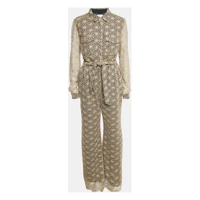 INGIE Paris Gold Lace Jumpsuit