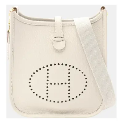 Hermes Evelyne TPM Shoulder Bag White