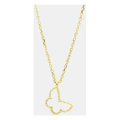 Van Cleef & Arpels 18K Yellow Gold Sweet Alhambra Papillon Pendant Necklace