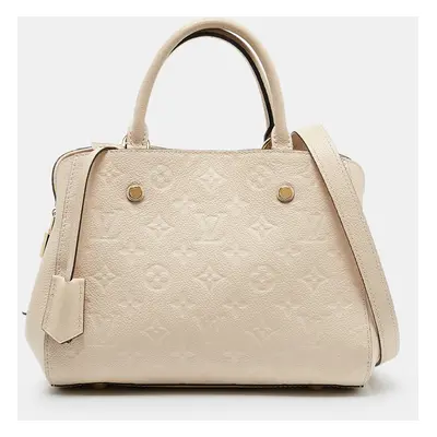 Louis Vuitton Creme Empreinte Leather Montaigne BB Bag