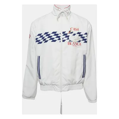 Casablanca White Par Avion Print Synthetic Shell Suit Track Jacket