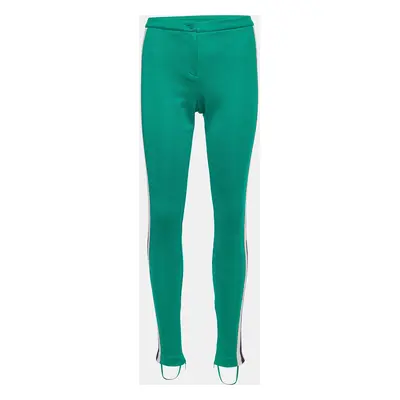 Gucci Green Tech-jersey Side Stripe Stirrup Leggings