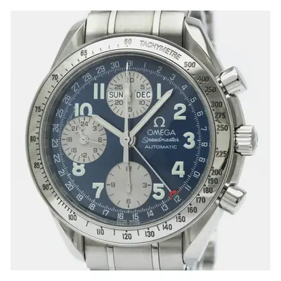 Omega Blue Stainless Steel Speedmaster 3523.81 Automatic Men's Wristwatch mm