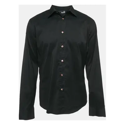 Love Moschino Black Cotton Button Front Shirt