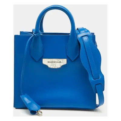 Balenciaga Blue Leather Mini All Afternoon Tote