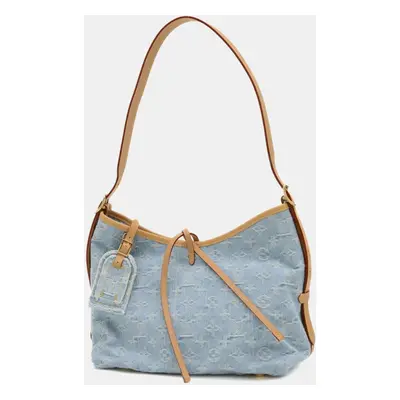 Louis Vuitton Blue Monogram Denim Carryall PM Shoulder Bag