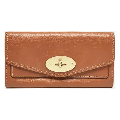 Mulberry Brown Leather Flap Continental Wallet