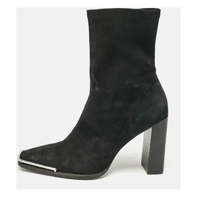 Alexander Wang Black Suede Gabi Ankle Length Boots Size