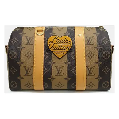 Louis Vuitton Brown Coated Canvas Nigo City Keepall Bag