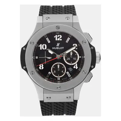 Hublot Black Stainless Steel Big Bang Automatic Men's Wristwatch mm