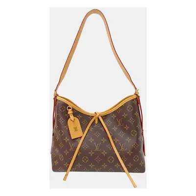 Louis Vuitton Brown Monogram Canvas, Leather Carryall NM PM Shoulder Bag