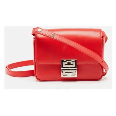 Givenchy Red Leather Mini 4G Crossbody Bag