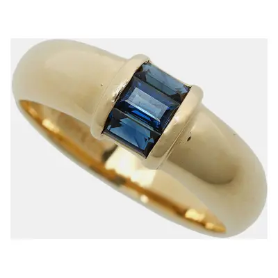 Tiffany & Co. 18K Yellow Gold and Sapphire Band Ring EU