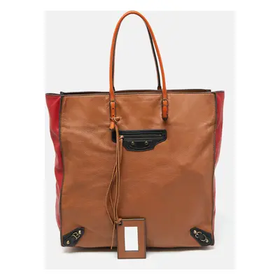 Balanciaga Multicolor Leather Papier A5 Tote