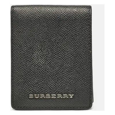 Burberry Black Grained Leather Bifold Wallet