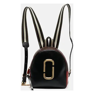 Marc Jacobs Black/Red Leather Pack Shot Backpack