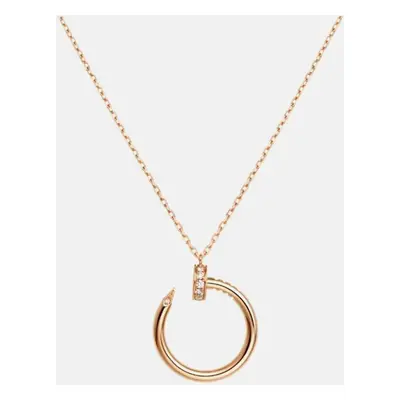 Cartier Diamond Rose Gold Head-And-Tail Nail Necklace