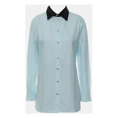 Chanel Blue Cotton Stripes Shirt FR Women