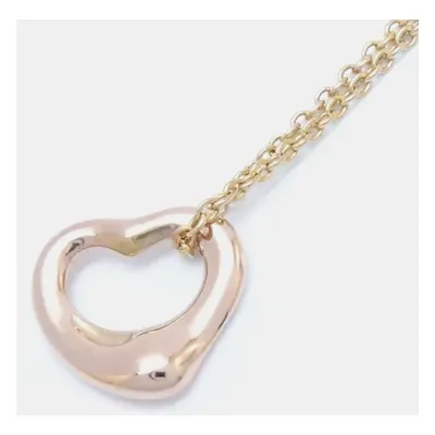 Tiffany & Co. 18K Rose Gold Elsa Peretti Open Heart Pendant Necklace