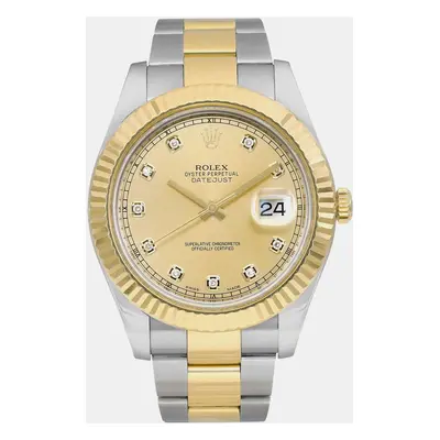 Rolex Gold 18K Rose Gold Stainless Steel Datejust Automatic Men's Wristwatch