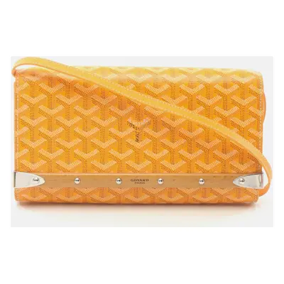 Goyard Yellow Canvas Monte Carlo PM Clutch Bag