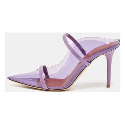 Malone Souliers Purple Patent Leather and PVC Maureen Mules Size 38.5