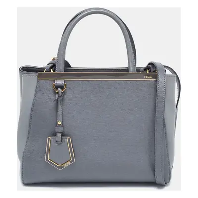 Fendi Grey Leather Petite Sac 2jours Tote