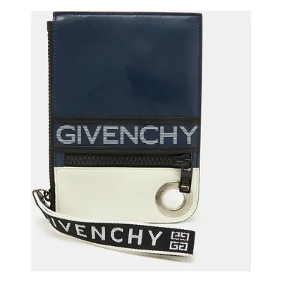 Givenchy Blue/White Leather Sac Bandouillere Fin Crossbody Bag