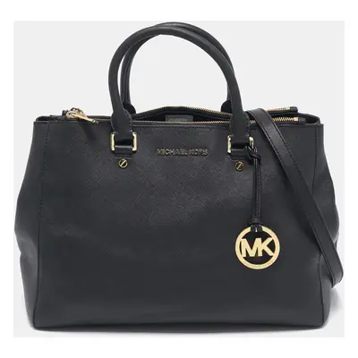 Michael Kors Black Leather Large Sutton Tote