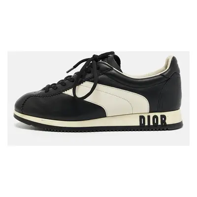 Dior Black/White Leather Diorun Sneakers Size