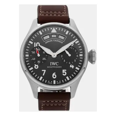 IWC Grey Stainless Steel Big Pilot's IW5027-02 Automatic Men's Wristwatch mm