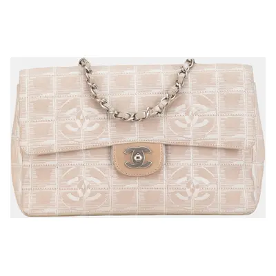 Chanel Beige Medium New Travel Line Classic Single Flap