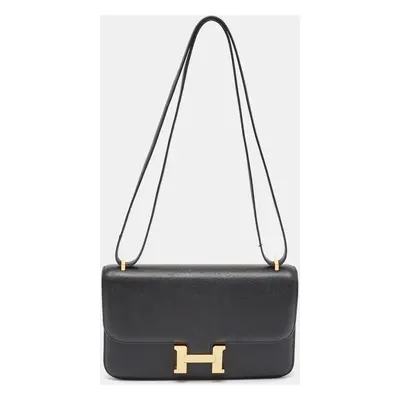 Hermes Black Epsom Leather Constance Elan Bag