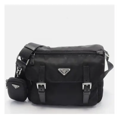 Prada Black Nylon Vela Shoulder Bag