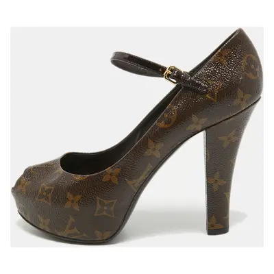 Louis Vuitton Monogram Canvas Fetish Vanity Platform Pumps 37.5