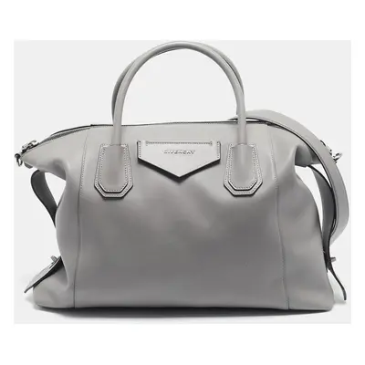 Givenchy Grey Leather Antigona Soft Satchel